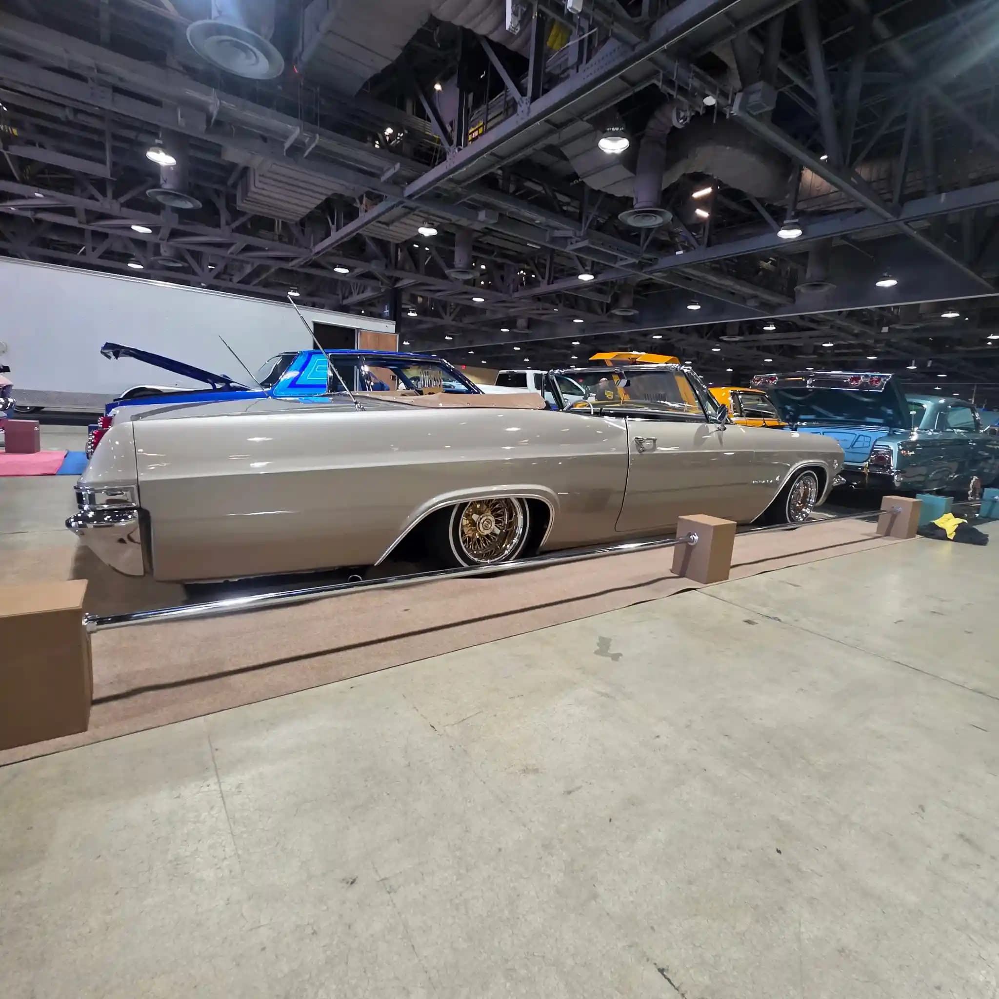 Side profile of the lowrider on display at the show